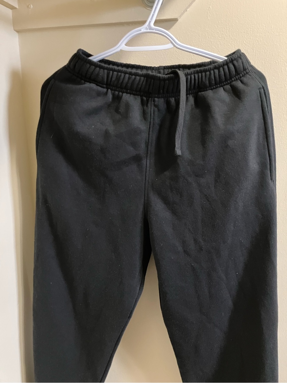 Men’s Black Relaxed Fit Fleece Jogger Sweatpants Size Small